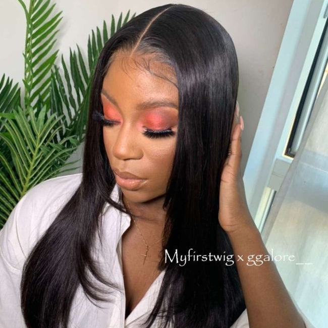 Perruque de fermeture - 4x4 Perruque Cheveux raides coupés en couches - FL4422 2