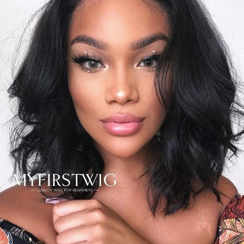 Perruque de fermeture - 4x4 Perruque Bob ondulé - FL4438